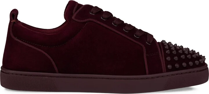 Christian Louboutin Louis Junior Spikes Suede Sneakers