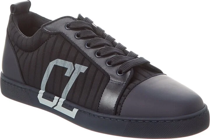 Christian Louboutin Louis Junior Varsimax Leather-Trim Sneaker