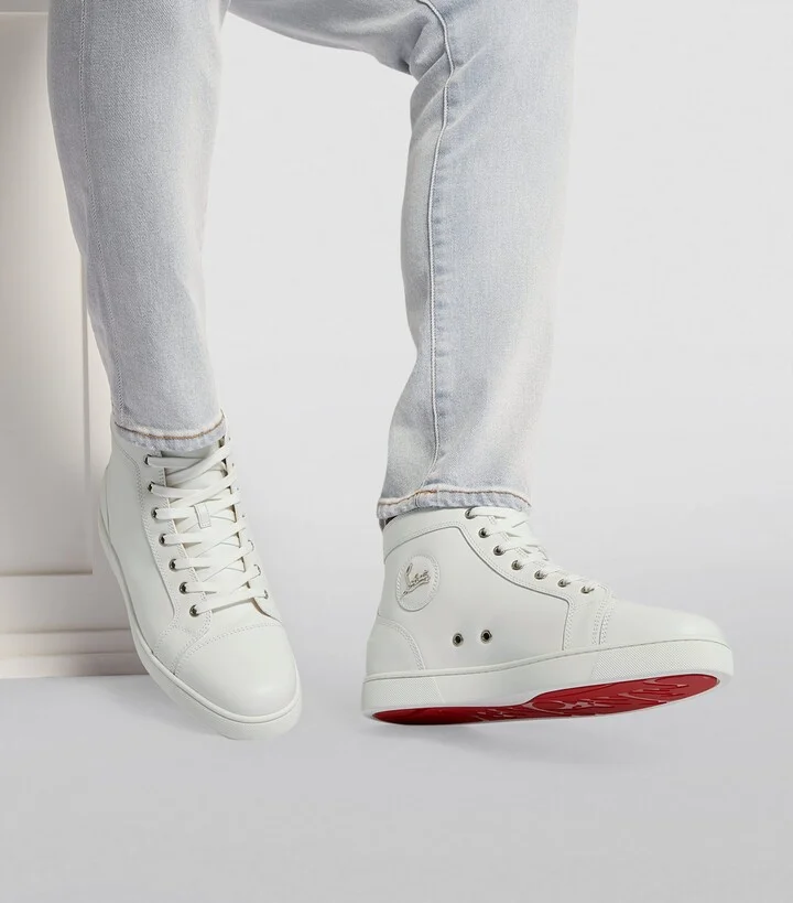 Christian Louboutin Louis Leather High-Top Sneakers - Image 3
