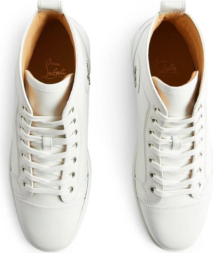 Christian Louboutin Louis Leather High-Top Sneakers - Image 4