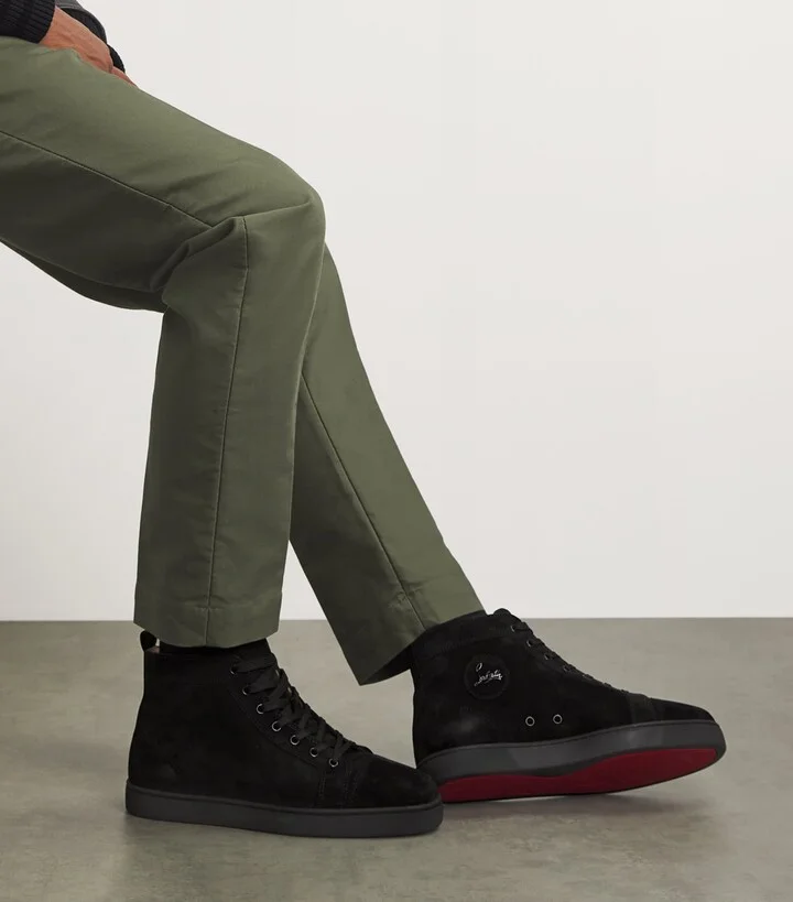 Christian Louboutin Louis Orlato Suede High-Top Sneakers - Image 2