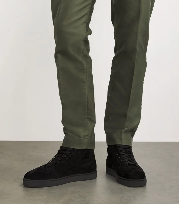 Christian Louboutin Louis Orlato Suede High-Top Sneakers - Image 4