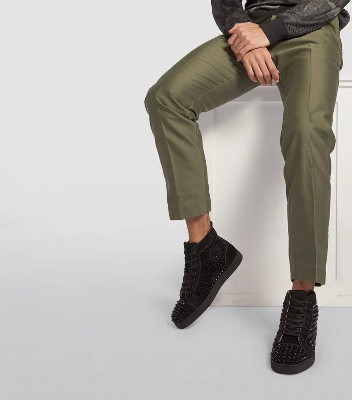 Christian Louboutin Louis Orlato Suede High-Top Sneakers - Image 2