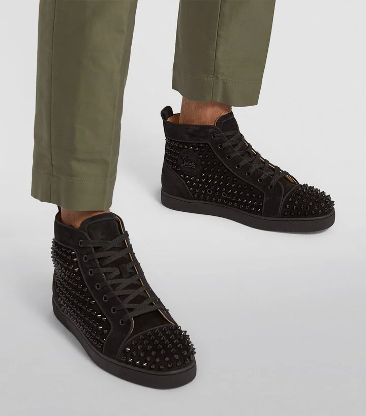 Christian Louboutin Louis Orlato Suede High-Top Sneakers - Image 3