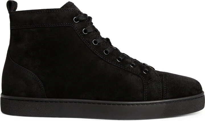 Christian Louboutin Louis Orlato Suede High-Top Sneakers