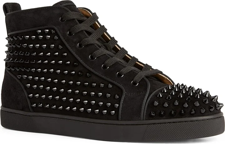 Christian Louboutin Louis Orlato Suede High-Top Sneakers