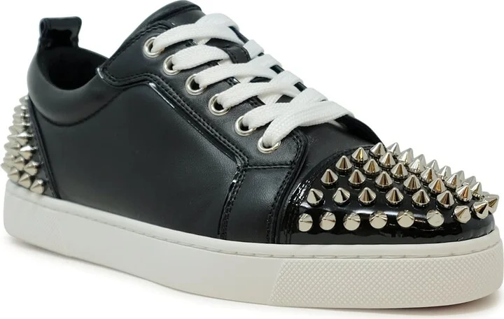 Christian Louboutin Louise Junior Spikes Black Nappa Sneakers - Image 2