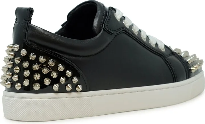 Christian Louboutin Louise Junior Spikes Black Nappa Sneakers - Image 3