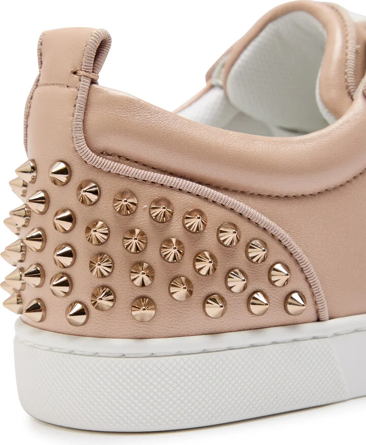 Christian Louboutin Louise Junior Spikes Pearlescent Leather Sneakers - Image 4