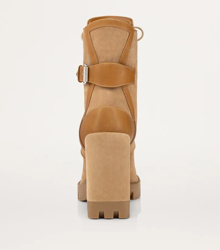 Christian Louboutin Macademia Suede Lace-Up Boots 100 - Image 6