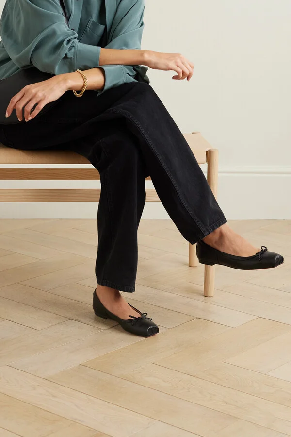 Christian Louboutin - Mamadrague Leather Ballet Flats - Black - Image 2