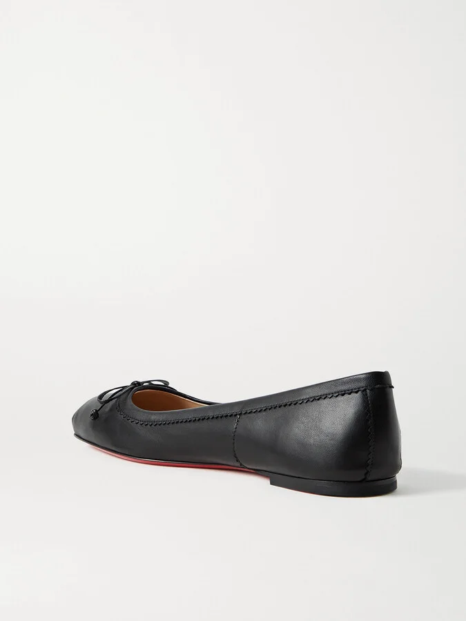 Christian Louboutin - Mamadrague Leather Ballet Flats - Black - Image 3