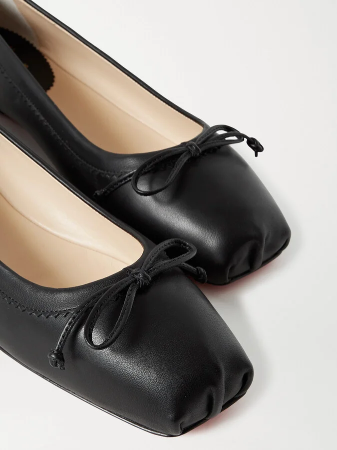 Christian Louboutin - Mamadrague Leather Ballet Flats - Black - Image 4