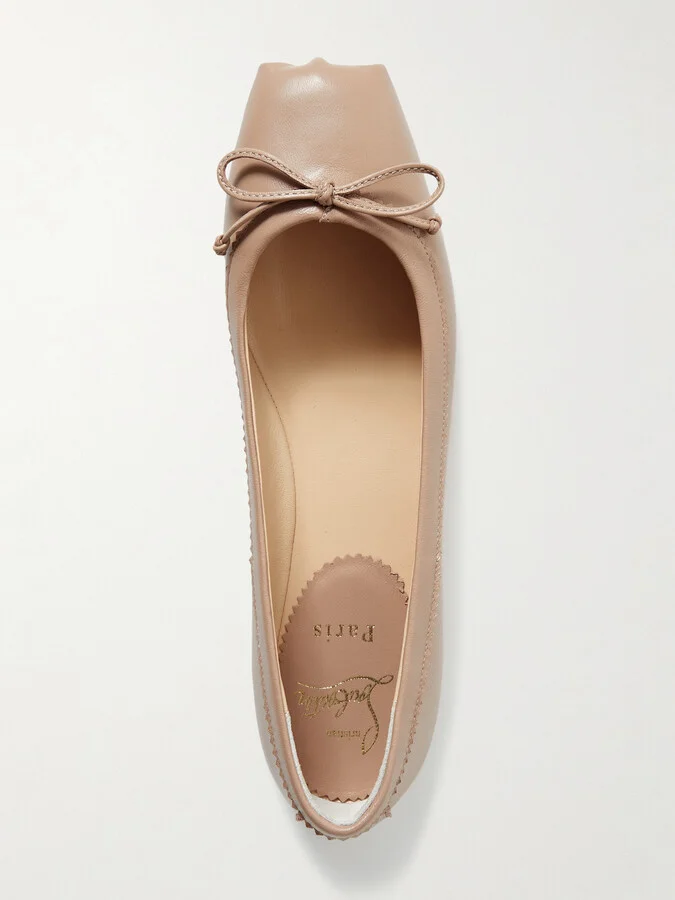 Christian Louboutin - Mamadrague Leather Ballet Flats - Neutrals - Image 5