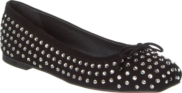 Christian Louboutin Mamadrague Strass Boum Suede Flat