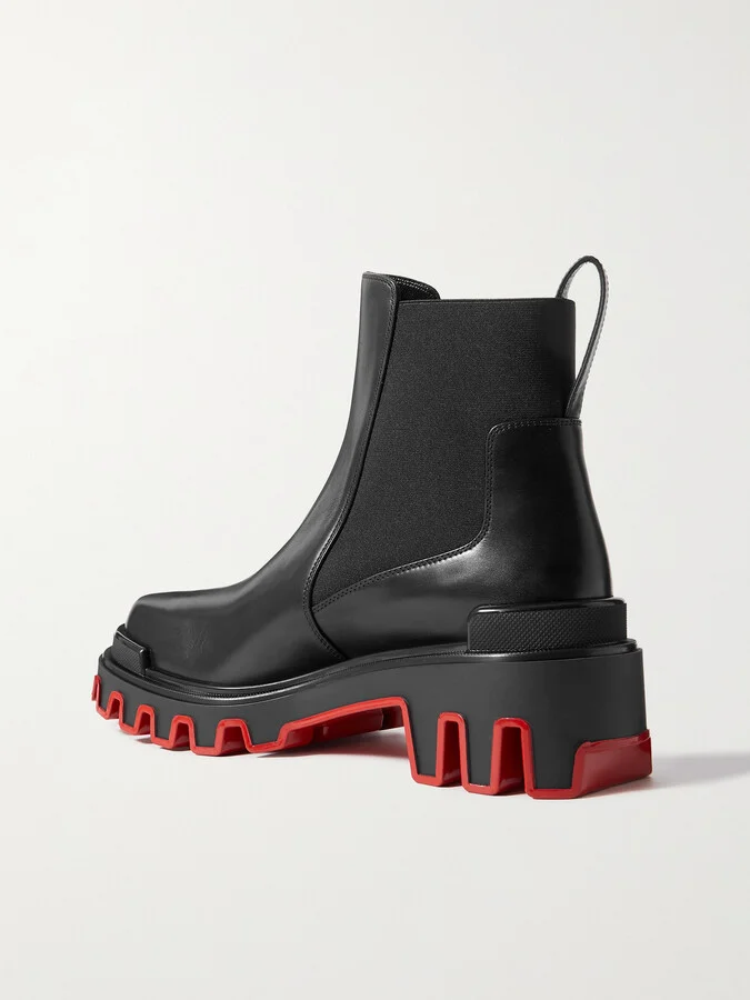 Christian Louboutin - Marchacroche Dune Leather Chelsea Boots - Black - Image 3