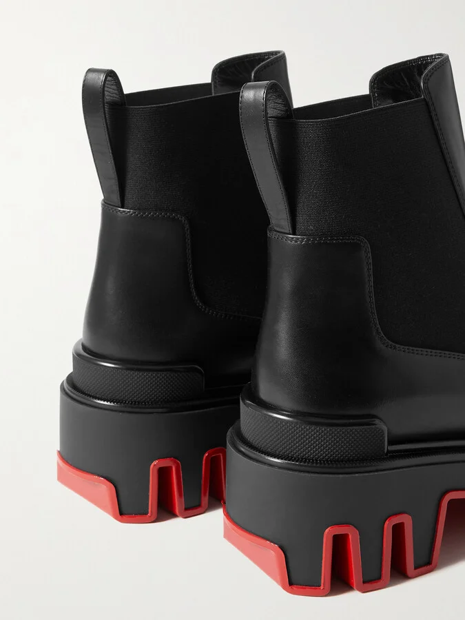 Christian Louboutin - Marchacroche Dune Leather Chelsea Boots - Black - Image 4