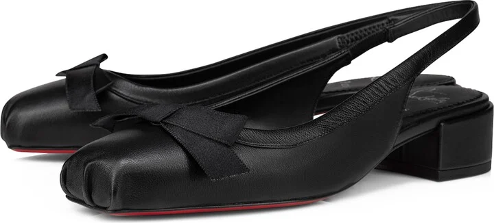 Christian Louboutin Marmaflirt Leather Slingbacks 30 - Image 4