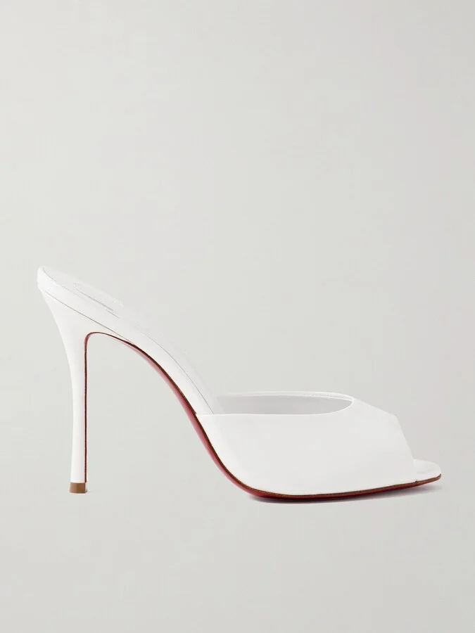 Christian Louboutin - Me Dolly 100 Patent-leather Mules - White