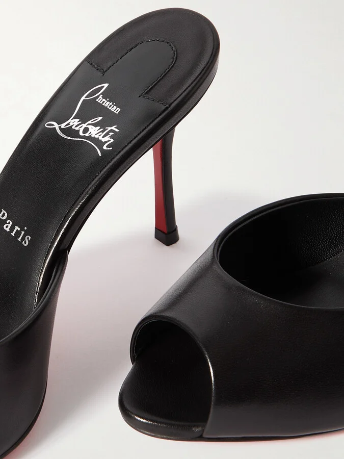 Christian Louboutin - Me Dolly 85 Leather Sandals - Black - Image 4