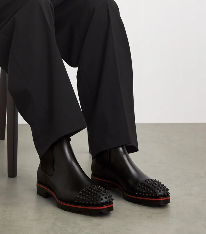 Christian Louboutin Melon Spikes Calfskin Boots - Image 2