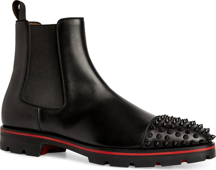 Christian Louboutin Melon Spikes Calfskin Boots - Image 4