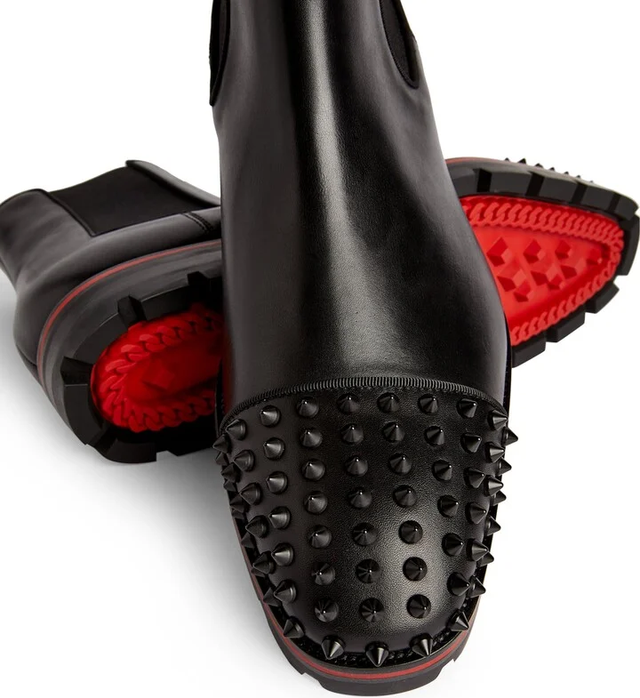Christian Louboutin Melon Spikes Calfskin Boots - Image 6
