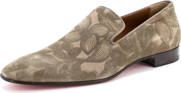 Christian Louboutin Men's Dandelion Loafers Printed Suede