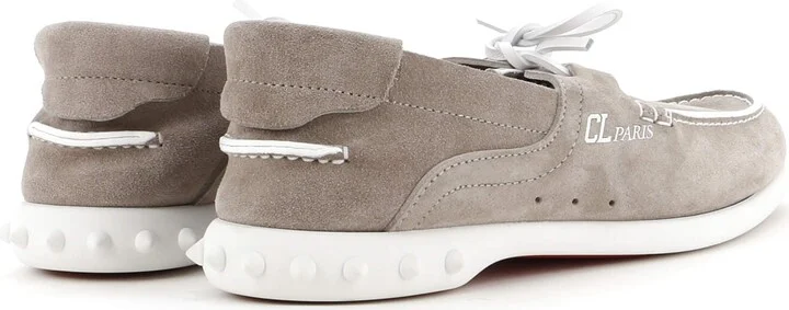 Christian Louboutin Men's Geromoc Lace Up Shoes Spiked Suede - Image 3