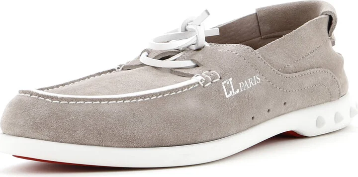 Christian Louboutin Men's Geromoc Lace Up Shoes Spiked Suede