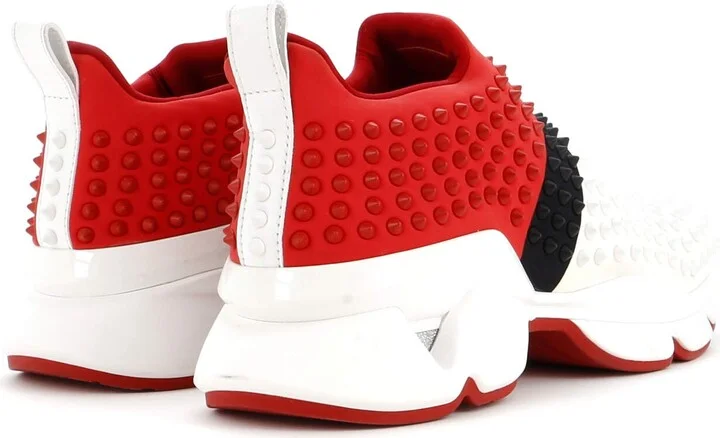 Christian Louboutin Men's Spike Sock Sneakers Spiked Neoprene - Image 3