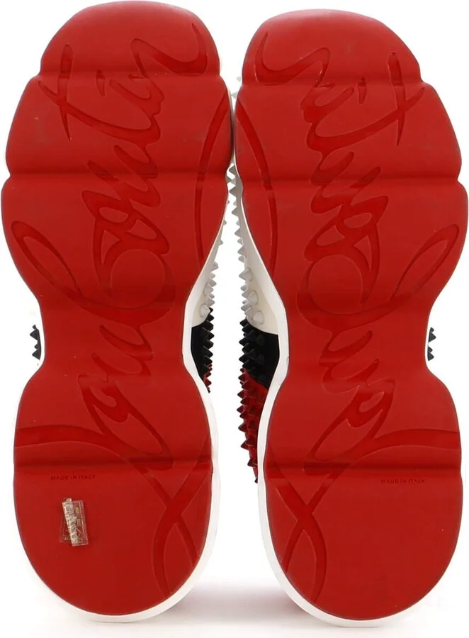 Christian Louboutin Men's Spike Sock Sneakers Spiked Neoprene - Image 4