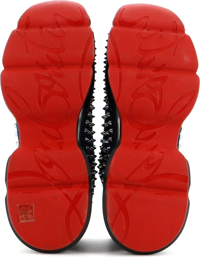 Christian Louboutin Men's Spike Sock Sneakers Spiked Neoprene - Image 4