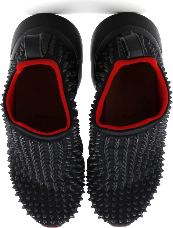 Christian Louboutin Men's Spike Sock Sneakers Spiked Neoprene - Image 2