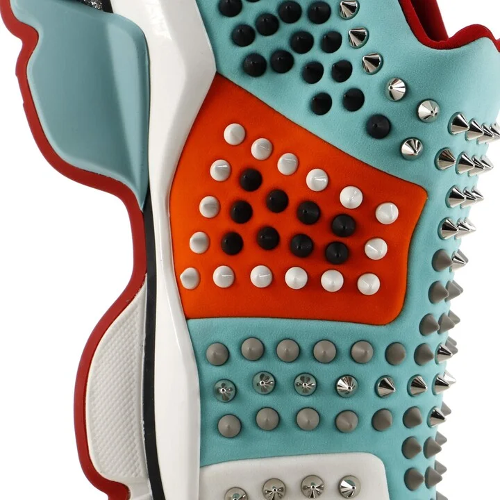 Christian Louboutin Men's Spike Sock Sneakers Spiked Neoprene - Image 5