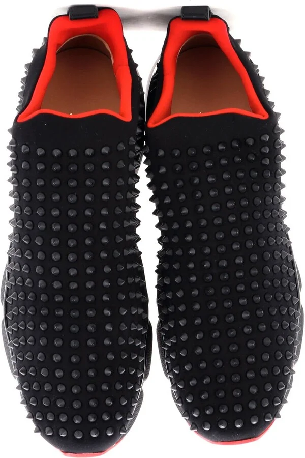 Christian Louboutin Men's Spike Sock Sneakers Spiked Neoprene - Image 2