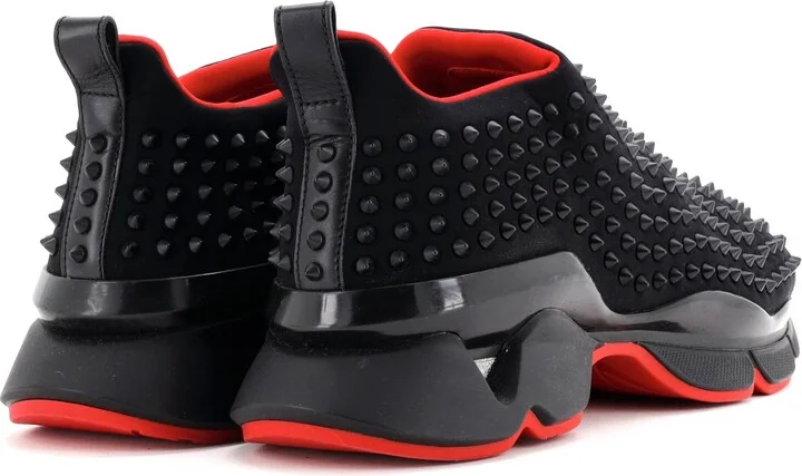 Christian Louboutin Men's Spike Sock Sneakers Spiked Neoprene - Image 3