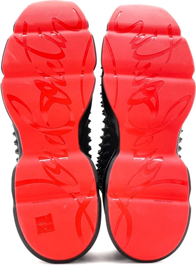 Christian Louboutin Men's Spike Sock Sneakers Spiked Neoprene - Image 4