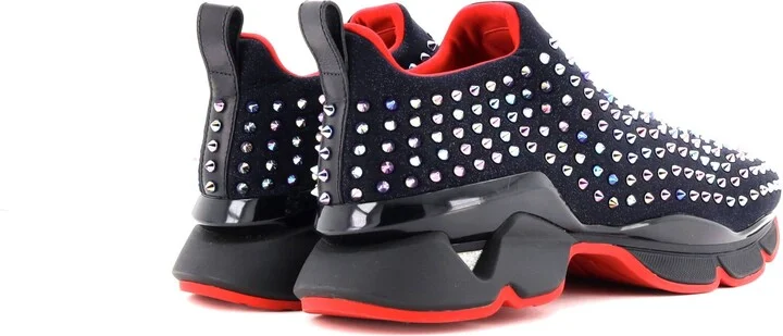 Christian Louboutin Men's Spike Sock Sneakers Spiked Neoprene - Image 3