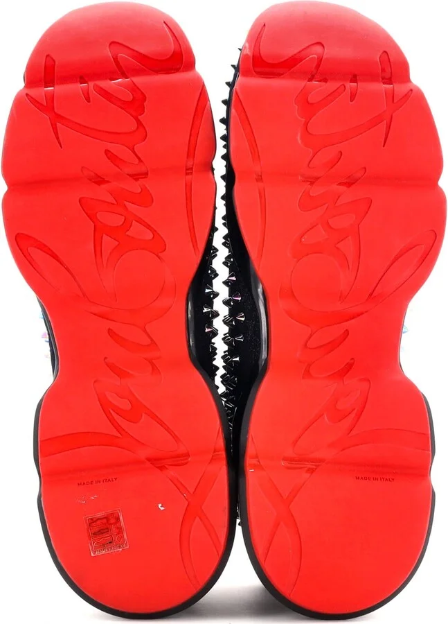 Christian Louboutin Men's Spike Sock Sneakers Spiked Neoprene - Image 4