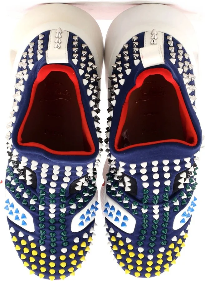 Christian Louboutin Men's Spike Sock Sneakers Spiked Neoprene - Image 2