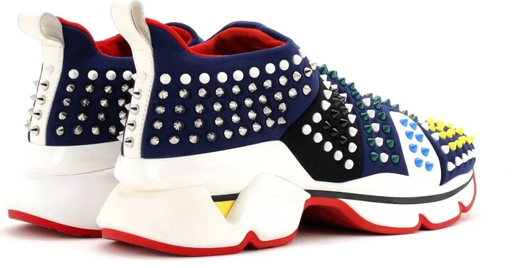 Christian Louboutin Men's Spike Sock Sneakers Spiked Neoprene - Image 3