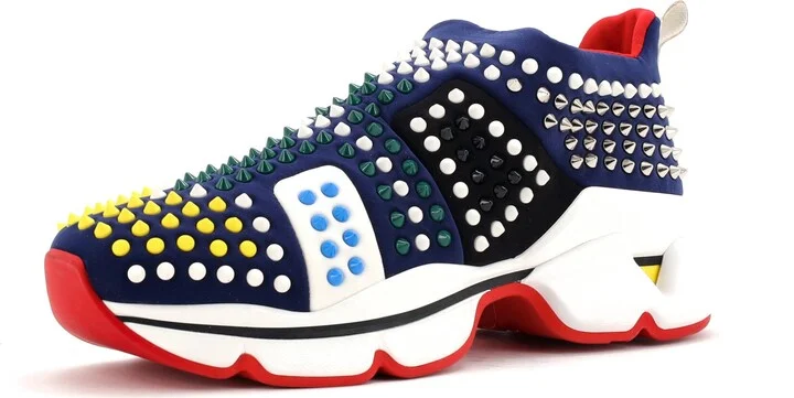 Christian Louboutin Men's Spike Sock Sneakers Spiked Neoprene
