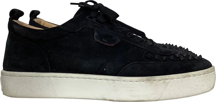 Christian Louboutin Men's Suede Happyrui Spiked Sneaker (Authentic Pre-Loved)