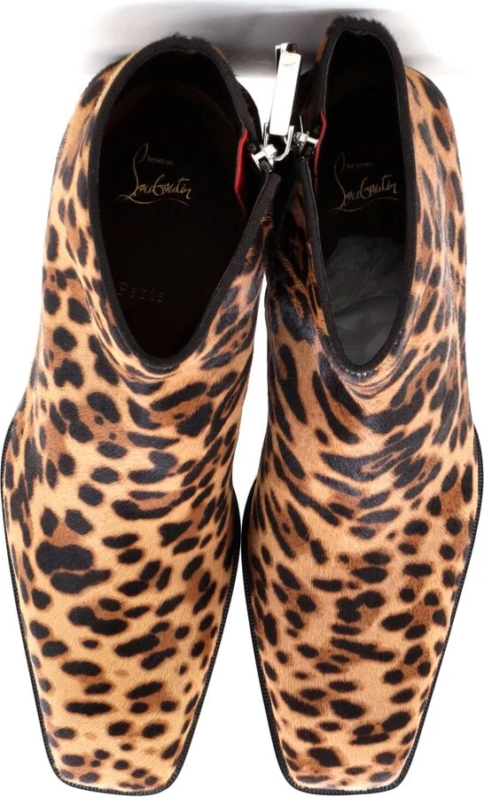 Christian Louboutin Men's Tounoir Ankle Boots Printed Calf Hair - Image 2