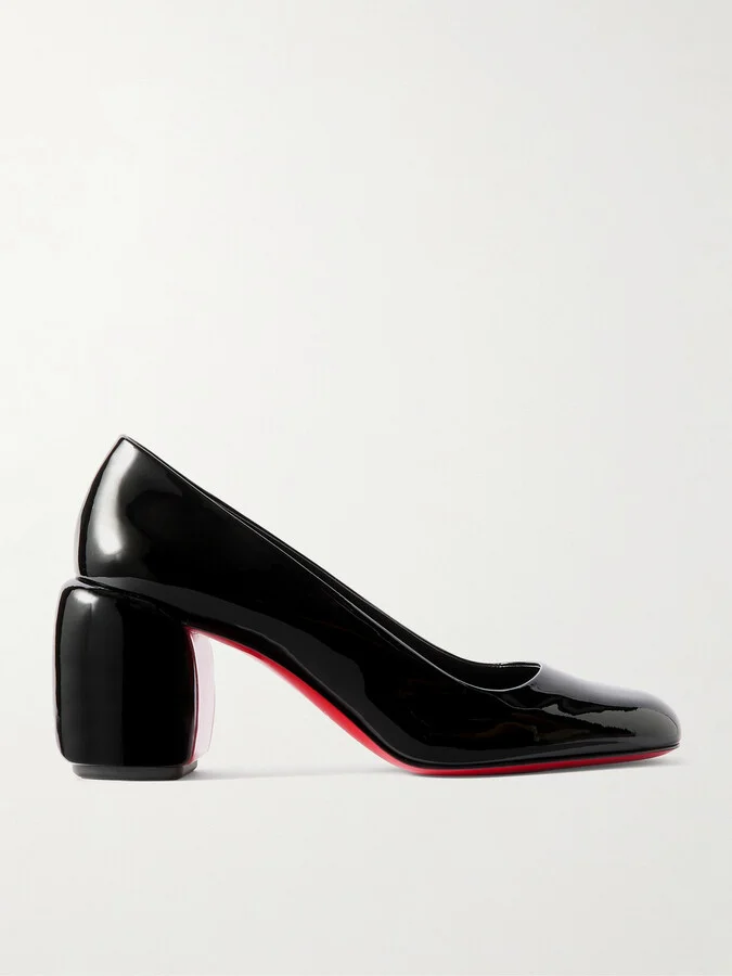 Christian Louboutin - Minny 70 Patent-leather Pumps - Black