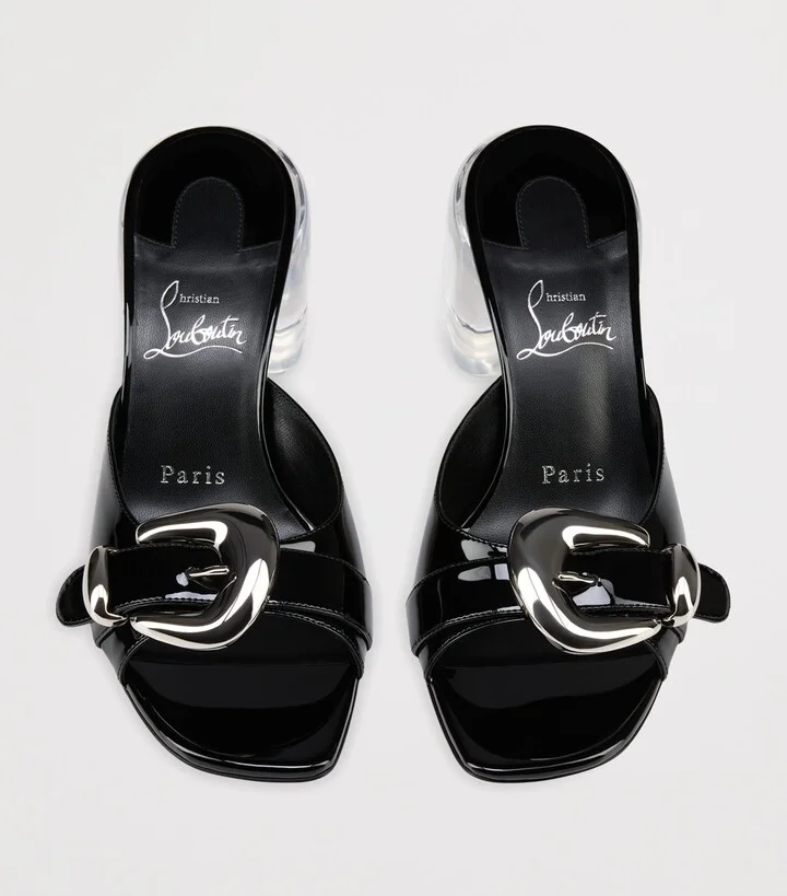 Christian Louboutin Minny Leather Heeled Mules 70 - Image 4