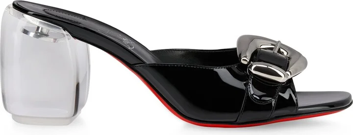 Christian Louboutin Minny Leather Heeled Mules 70