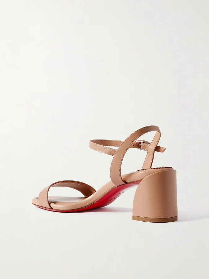Christian Louboutin - Miss Jane 55 Leather Sandals - Neutrals - Image 3