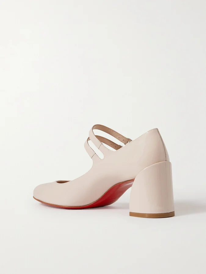 Christian Louboutin - Miss Jane 55 Patent-leather Pumps - Pink - Image 3